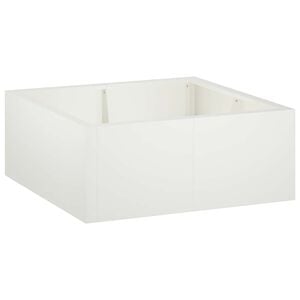 vidaXL Retaining Wall 4 pcs 100 x 100 x 30 cm Steel White