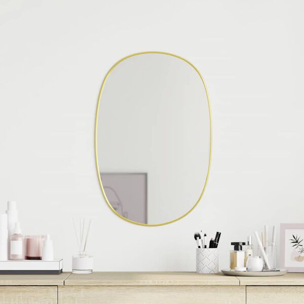 vidaXL Wall Mirror Gold 50x35 cm