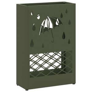 vidaXL Umbrella Stand Olive green 28 x 12 x 41 cm Steel