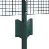 vidaXL Fence with Post Green 0.5 x 50 m Steel and PVC
