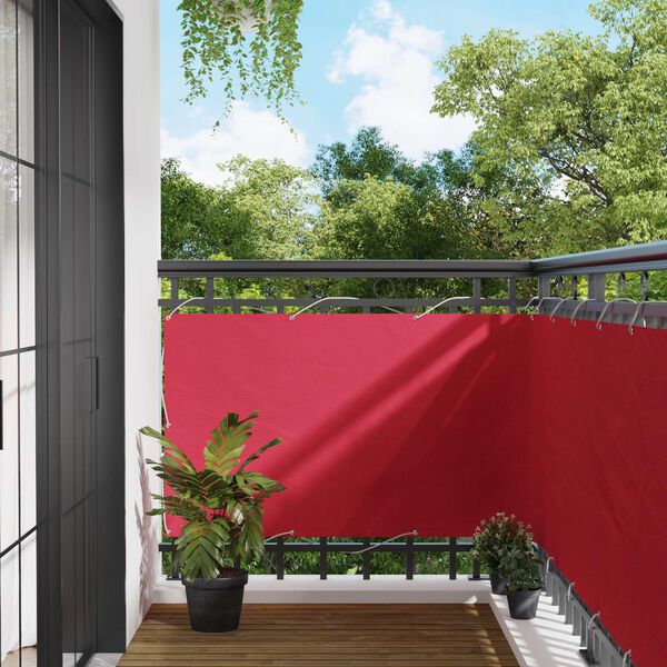 vidaXL Balcony Screen Burgundy 100 x 300 cm Oxford Fabric