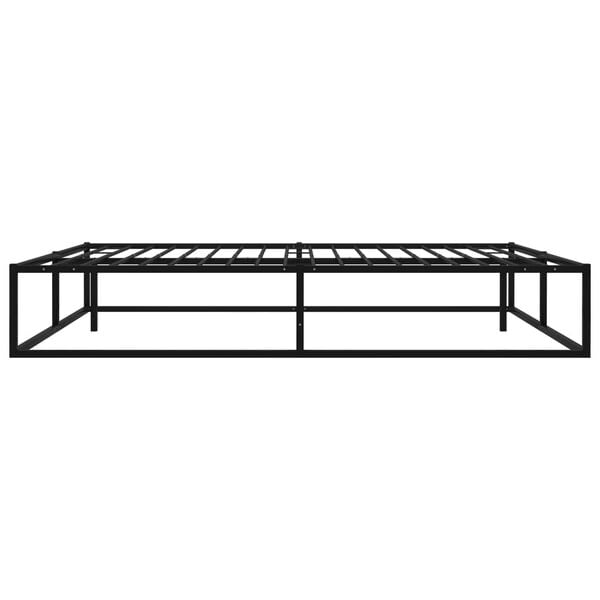 vidaXL Bed Frame without Mattress Black Metal 200x200 cm