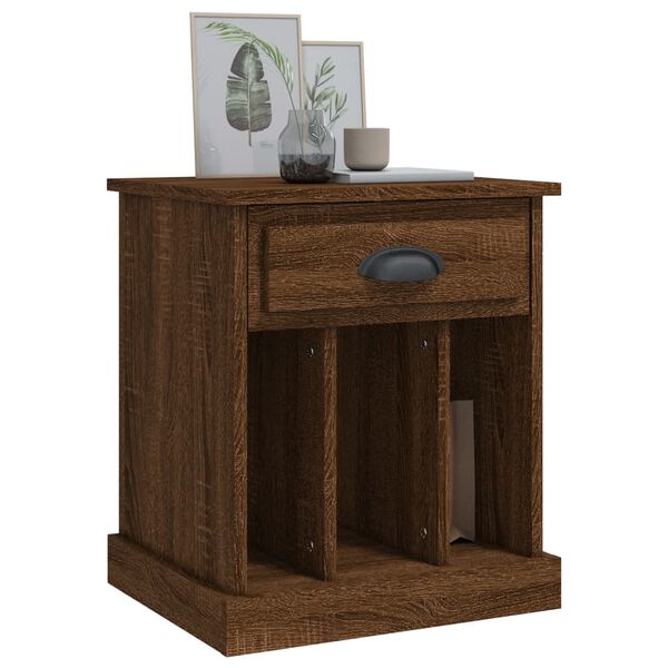 vidaXL Bedside Cabinets 2 pcs Brown Oak 43x36x50 cm