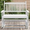 vidaXL Glider Bench White 118x70x104.5 cm Solid Wood Poplar