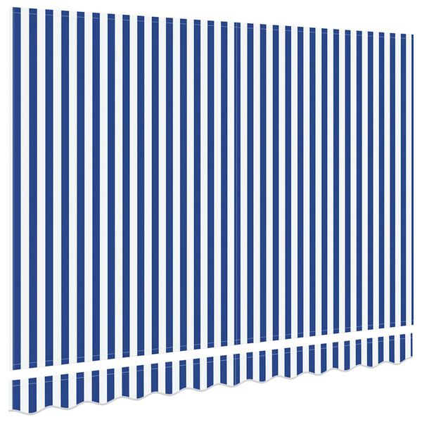 vidaXL Awning Replacement Fabric Blue and white 250 x 200 cm Canvas