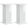 vidaXL Plant Stand 2 pcs High Gloss White 30.5 x 30 x 60.5 cm