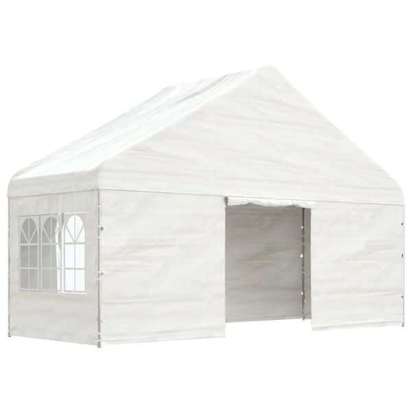 vidaXL Gazebo with Roof White 5.88x2.23x3.75 m Polyethylene