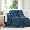 vidaXL Throw Blanket Navy Blue 270 x 240 cm Fleece