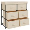 vidaXL Storage Cabinet with 6 Drawers 55x29x55 cm Cream Steel