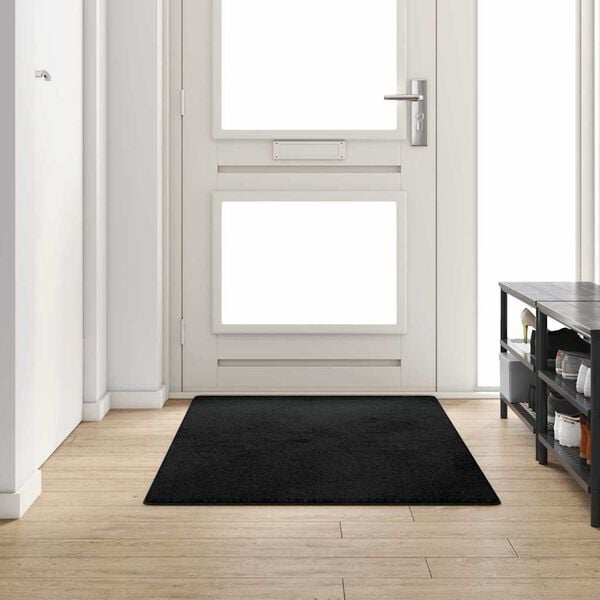 vidaXL Carpet Runner Black 100 x 200 cm 100% Polypropylene Tuft