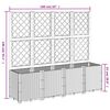 vidaXL Garden Planter with Trellis Brown 160x40x140 cm PP
