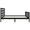 vidaXL Bed Frame without Mattress Black 200x200 cm Solid Wood Pine