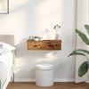 vidaXL Wall Shelf with Drawers Old Wood 60x28x15 cm Engineered Wood