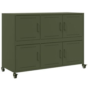 vidaXL Sideboard Olive Green 100.5x39x72 cm Steel