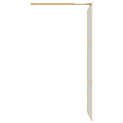 vidaXL Walk-in Shower Wall with Clear ESG Glass Gold 80x195 cm