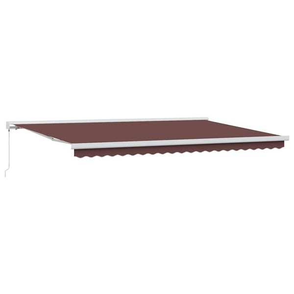 vidaXL Manual Retractable Awning Brown 500x300 cm
