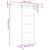 vidaXL Sliding Door ORKDAL Natural 83 x 202 cm