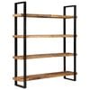 vidaXL 4-Tier Bookcase 160x40x180 cm Rough Mango Wood
