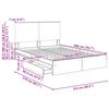 vidaXL Storage Bed with Headboard Black 150 x 200 cm Engineered Wood