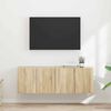 vidaXL TV Wall Cabinet Wall-mounted 2 pcs Sonoma Oak 59.5 x 31 x 40 cm