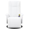 vidaXL Massage Recliner Chair White 71 x 90 x 105 cm Faux Leather