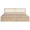 vidaXL Bed Frame with Headboard 180x200 cm Super King Solid Wood Pine