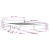 vidaXL Bed Frame without Mattress with Drawers White King Size