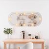 vidaXL Wall Mirror with LED Lights 25x60 cm Glass Oval