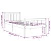 vidaXL Bed Frame without Mattress Solid Wood Single