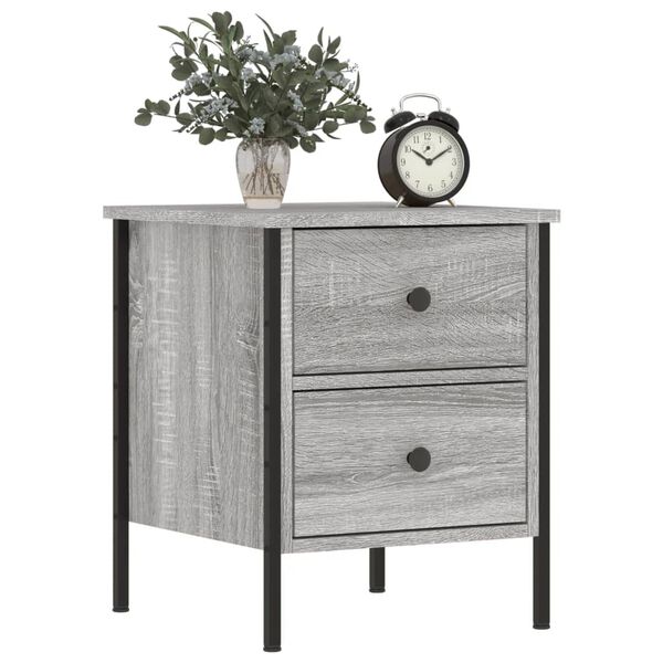 vidaXL Bedside Cabinets 2 pcs Grey Sonoma 40x42x50 cm Engineered Wood