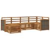 vidaXL Sectional Sofa Set 5 pcs Natural Solid Acacia Wood