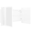 vidaXL LED Bathroom Mirror Cabinet High Gloss White 80x12x45 cm Acrylic