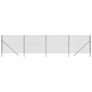 vidaXL Wire Mesh Fence Anthracite 1,4x10 m Galvanised Steel