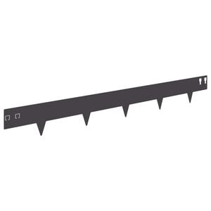 vidaXL Lawn Edging 50 pcs 100 x 12 cm Steel Black