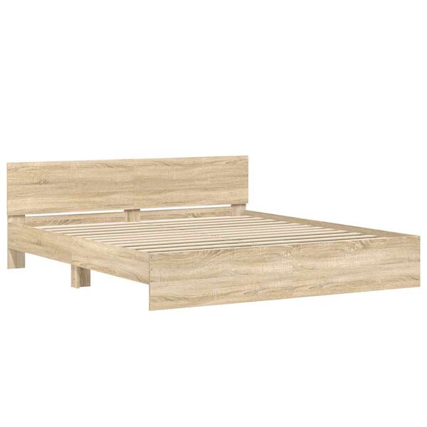 vidaXL Bed Frame without Mattress Sonoma Oak 160x200 cm