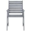 vidaXL 7 Piece Garden Dining Set Grey Solid Acacia Wood
