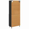 vidaXL Highboard with Drawer Black Oak 69.5 x 34 x 180 cm