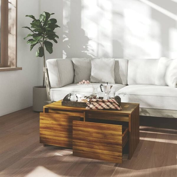 vidaXL Coffee Table Brown Oak 90x50x41.5 cm Engineered Wood