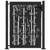 vidaXL Garden Gate 110 x 130 cm Powder-Coated Steel Black Lockable