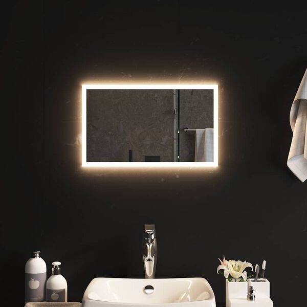 vidaXL LED Bathroom Mirror 50x30 cm