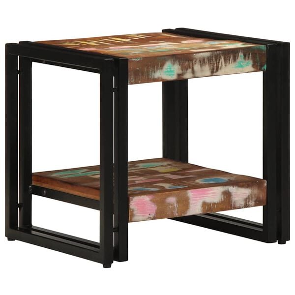 vidaXL Coffee Table Multicolour 40 x 40 x 38 cm Solid Reclaim Wood