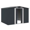 vidaXL Garden Storage Shed Anthracite Steel 257x205x178 cm