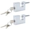 vidaXL Padlock 2 pcs Silver 7.9 x 5 x 1.9 cm Iron