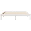vidaXL Extra Long Bed Frame without Mattress White 160x210 cm Solid Wood Pine