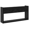 vidaXL Magazine Rack Black Oak 60 x 12 x 30 cm Engineered Wood