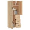 vidaXL Highboard Sonoma Oak 69.5x34x180 cm Engineered Wood