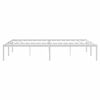 vidaXL Metal Bed Frame without Mattress White 140x190cm