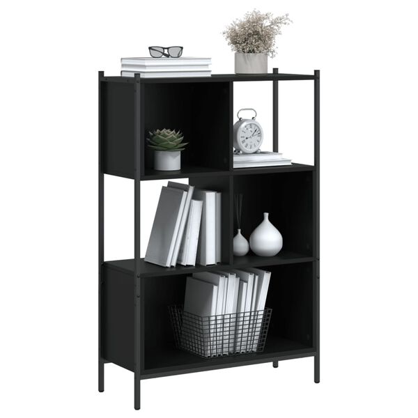 vidaXL Bookcase Black 72x28x109 cm Engineered Wood