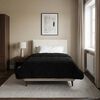 vidaXL Full Year Duvet Black 140 x 220 cm Microfiber and Teddy fleece