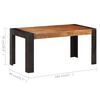 vidaXL Dining Table 160x80x76 cm Solid Mango Wood